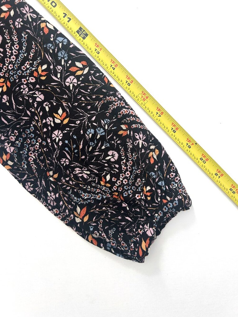 Anthropologie Maeve Black Floral Mini Dress Tiered Ruffle Womens S Boho Western - Picture 6 of 10